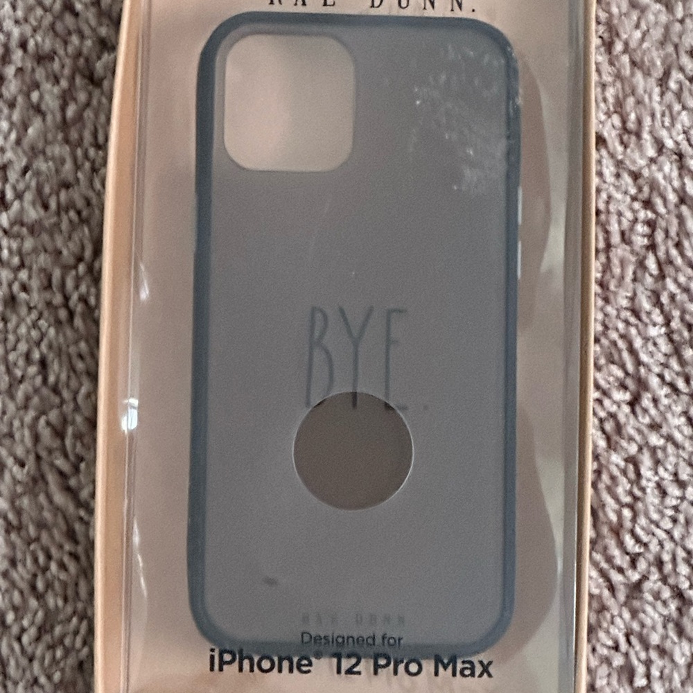 Rae Dunn Black iPhone 12 Pro Max Case with Minimalist Design